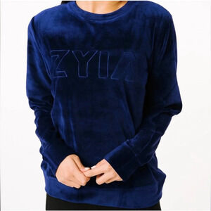 ZYIA Dark Blue ‘Velvety’ Sweatshirt.‎ Size Small.